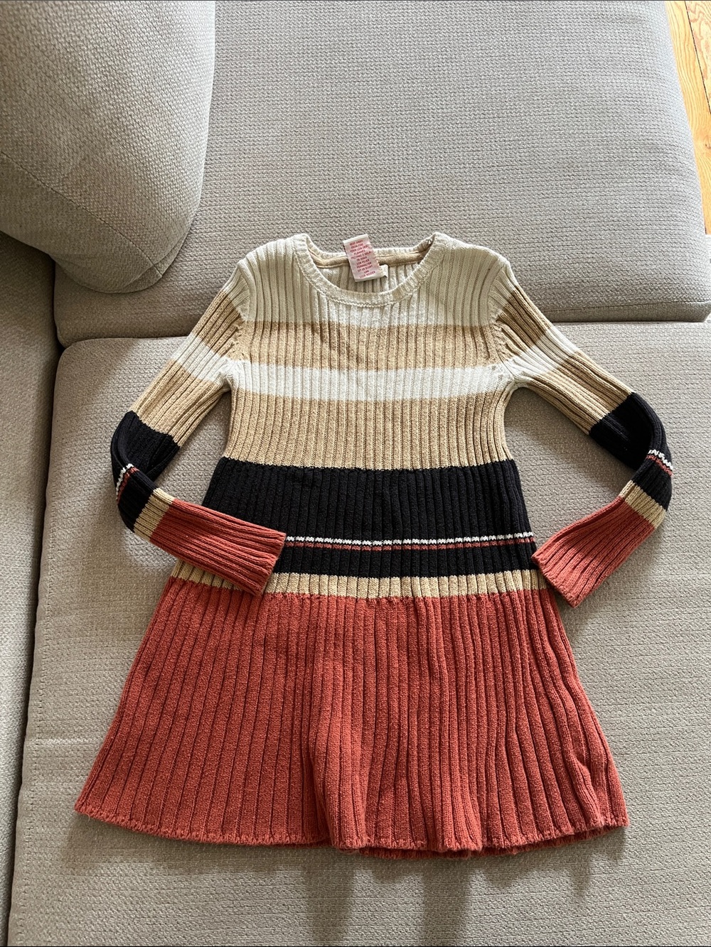 💙5 for $10💙 Cynthia Rowley Striped Rib-Knit Long Sleeve Dress 6/6x